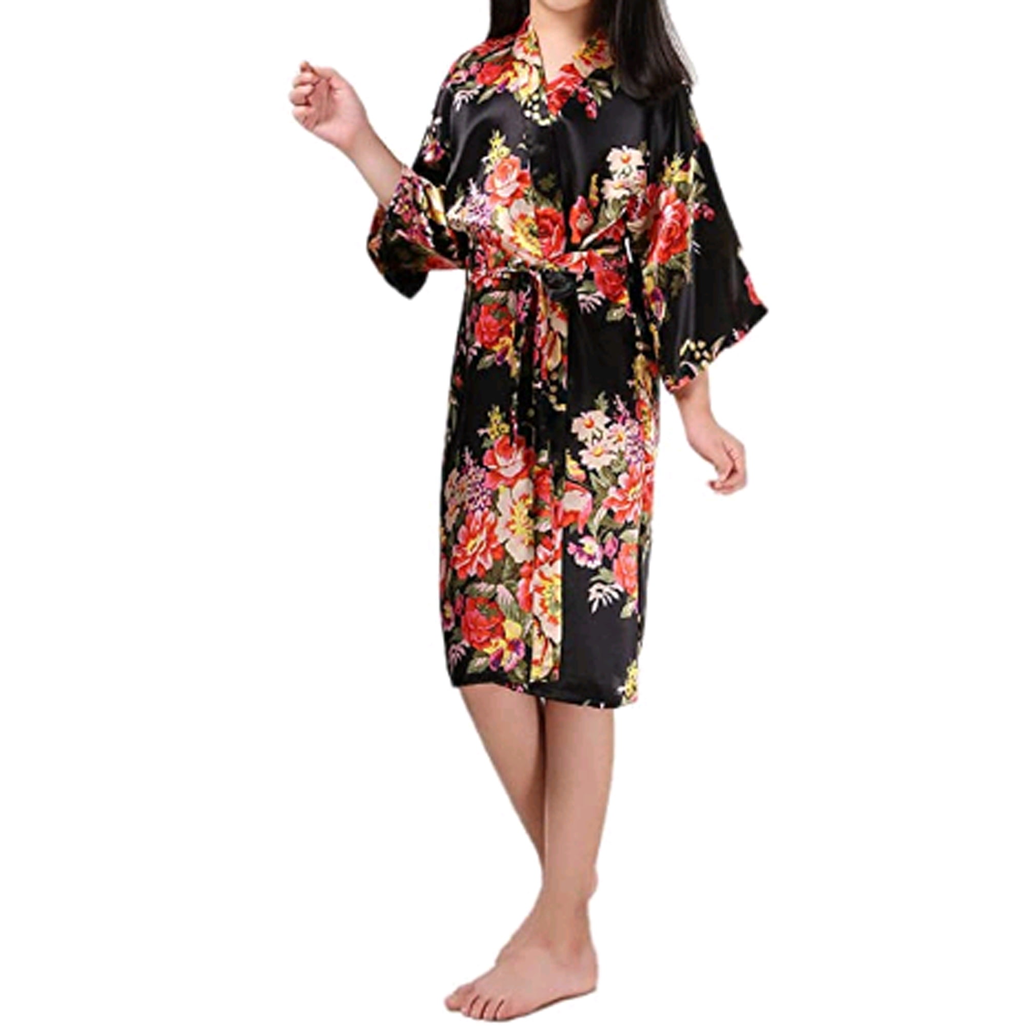 Children/'s Silk Silk Robe Kimono Bride Bridesmaid Evening Dresses Dresses Girls